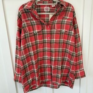 Levi's Red Plaid Button Down Shirt
